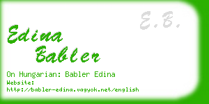 edina babler business card